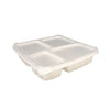 [BIODEGRADABLE]  4-COMPARTMENTS V.2 BASE & LID 150 SET (BIO-SKP-SQ4CA-SET)