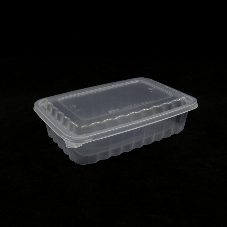 SET | RECTANGULAR CONTAINERS 1200ML CLEAR 200SET | CON-TF1623-1200-SET