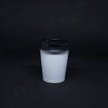 BUNDLE 12OZ/390ML WHITE COFFEE CUPS W/ BLACK LIDS 1000 SET EA.
