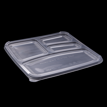 LID FOR PREMIUM SQUARE CONTAINERS 4-COMPARTMENTS (LID-TF-SQ4C) - ROYAL KINGS CO