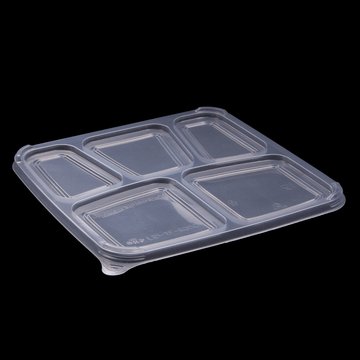 LID FOR PREMIUM SQUARE CONTAINERS 5-COMPARTMENTS (LID-TF-SQ5C) - ROYAL KINGS CO