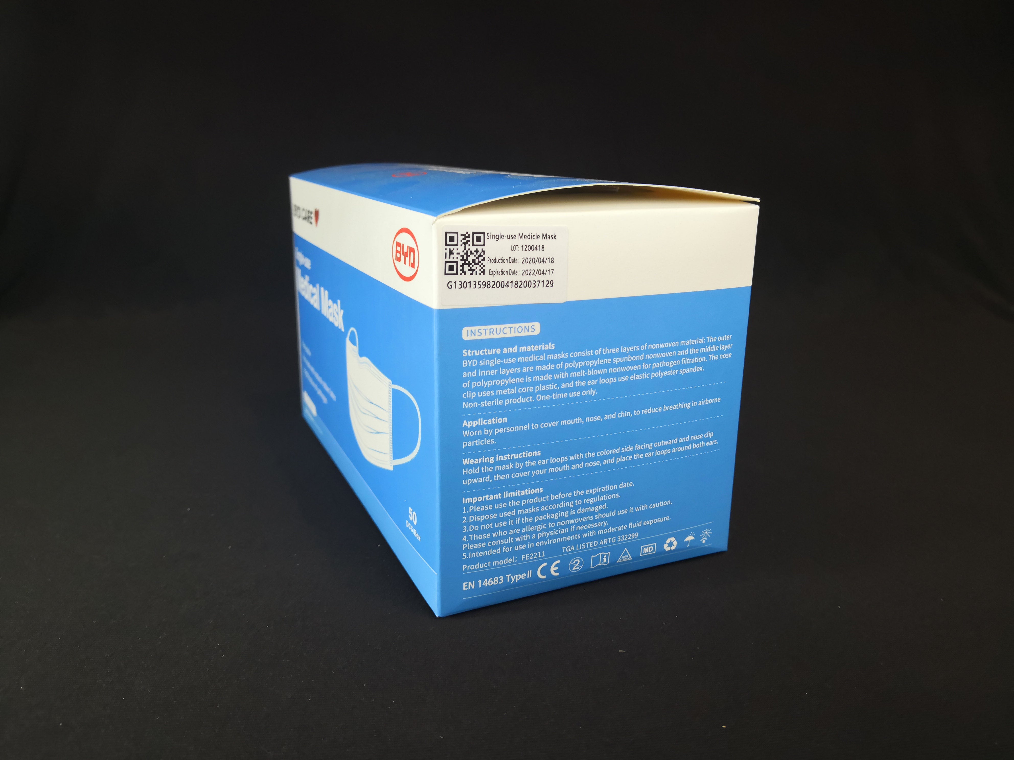 TGA APPROVED MEDICAL MASKS 50PCS/BOX (5PKT x 10PCS)